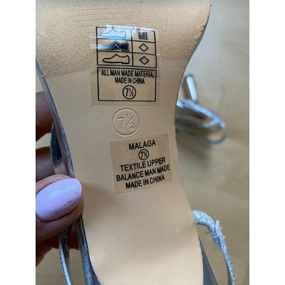 LAUREN Lorraine Bnwot "Malaga" Rhinestone Slingback New Heeled Sandals - Picture 5 of 9